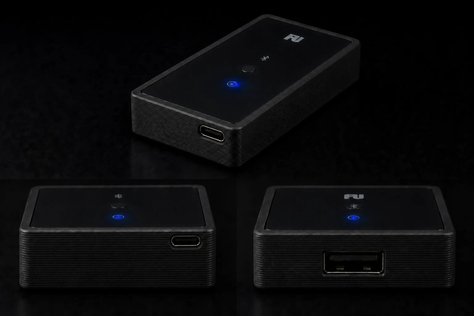 FuPrint 打印盒子的黑色半透明亚克力顶盖、USB-C 与 USB-A 接口